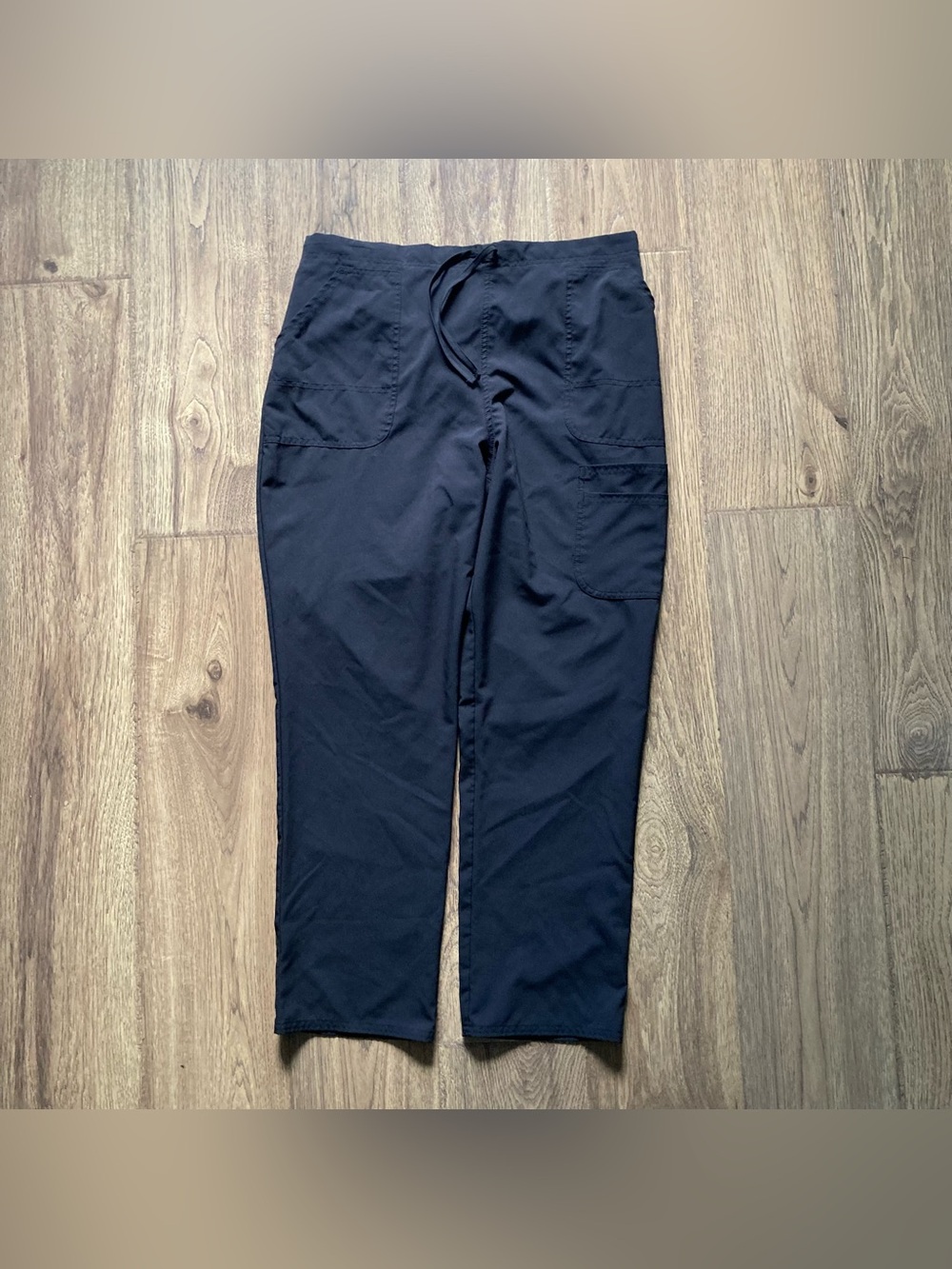Scrubstar Women’s Black Cargo Scrub Pants with Drawstring